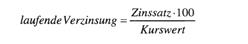 laufende Verzinsung